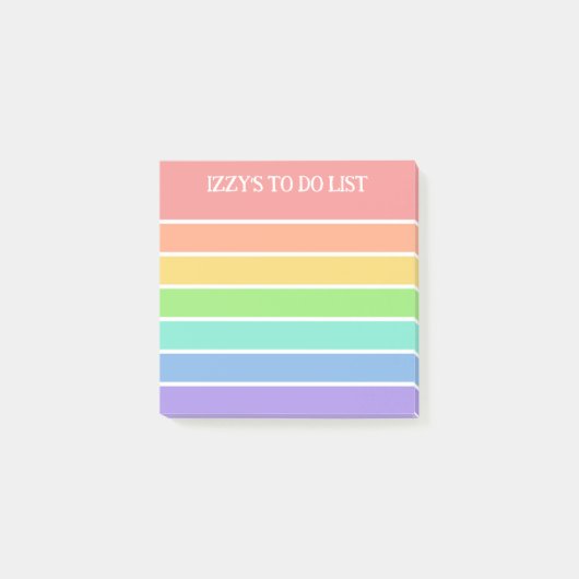 Rainbow To Do List - Aangepaste naam Post-it® Notes (Voorkant)