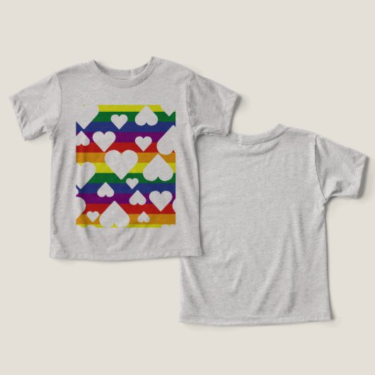 Rainbow Toddler Graphic T-shirt (Ontwerp Voorkant & Achterkant)
