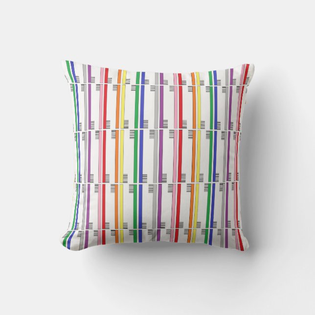 Rainbow Toothbrushes Pillow Kussen (Voorkant)
