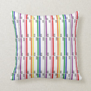 Rainbow Toothbrushes Pillow Kussen