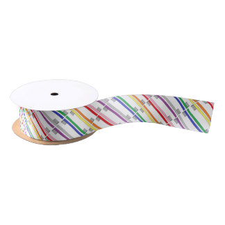 Rainbow Toothbrushes Ribbon Satijnen Lint
