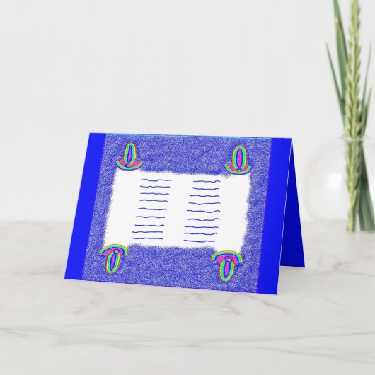 Rainbow Torah bar mitzvah bat mitzvah kaart (Voorkant)