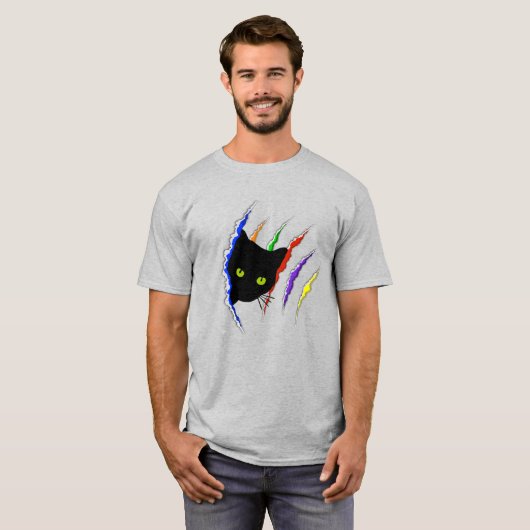 Rainbow Torn, eigenaar van Gay Pride Cat T-shirt (Voorkant volledig)