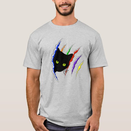 Rainbow Torn, eigenaar van Gay Pride Cat T-shirt (Voorkant)
