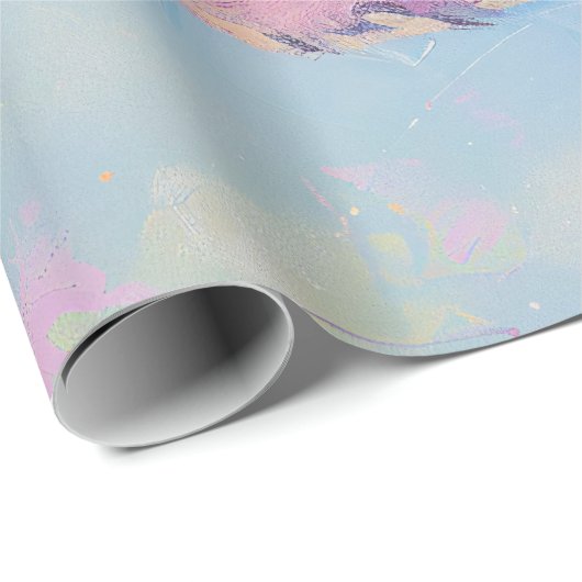 Rainbow Tortelduifjes Decoupage Cadeaupapier (Rol Hoek)