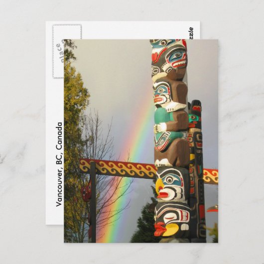 Rainbow Totem Postcard Briefkaart (Voorkant / Achterkant)