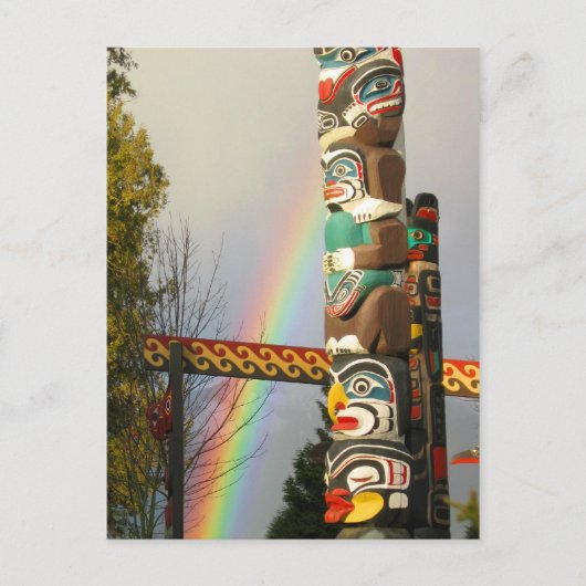 Rainbow Totem Postcard Briefkaart (Voorkant)