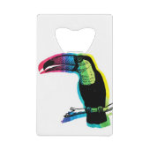 Rainbow Toucan Abstract Creditkaart Flessenopener (Voorkant)
