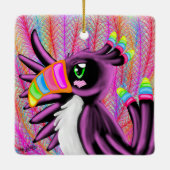 RAINBOW TOUCAN VOOR KINDEREN KERAMISCH ORNAMENT (Achterkant)