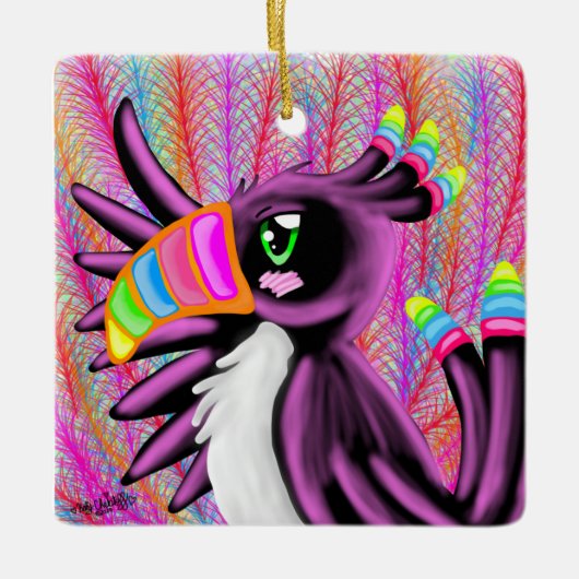 RAINBOW TOUCAN VOOR KINDEREN KERAMISCH ORNAMENT (Voorkant)