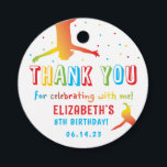 Rainbow Trampoline Park Kids Birthday Bedankjes Labels<br><div class="desc">Mijn Rainbow Trampoline Park Kids Birthday Favor Tags zijn perfect voor de trampoline die je plant. Heldere kleuren en een regenboogfiguur maken dit perfect voor een jongen of meisje die op verjaardagsfeestje komt.</div>
