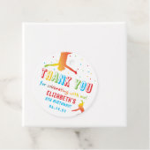 Rainbow Trampoline Park Kids Birthday Bedankjes Labels (In situ)