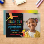 Rainbow Trampoline Park Kids Birthday Bedankkaart<br><div class="desc">Mijn Rainbow Trampoline Park Kids Verjaardag Dank u Kaarten zijn de perfecte manier om dank u te zeggen! Voeg je foto en bericht toe voor een perfecte bedankkaart.</div>