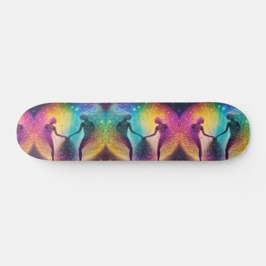 Rainbow Trance Disco Kosmische Galaxy Soulmates Sk Persoonlijk Skateboard (Horizontaal)