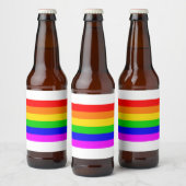 Rainbow Transgender Rainbow Vlag van Gay Bier Etiket (Flessen)