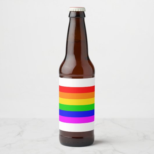 Rainbow Transgender Rainbow Vlag van Gay Bier Etiket (Voorkant)