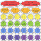 Rainbow Travel Affirmations Sjabloon van 30 Sticker (Voorkant)