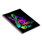 Rainbow Treble Clef Music Thed Notitieboek (Rechterzijde)
