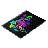 Rainbow Treble Clef Music Thed Notitieboek (Linkerzijde)