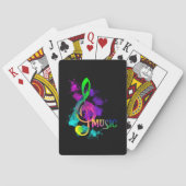 Rainbow Treble Clef Music Thed Pokerkaarten (Achterkant)