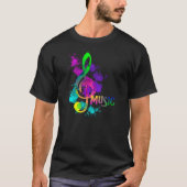 Rainbow Treble Clef Music Thed T-shirt (Voorkant)