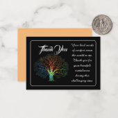 Rainbow Tree Bedankt bericht voor uw condoleances Notitiekaartje (Voorkant / Achterkant in situ)