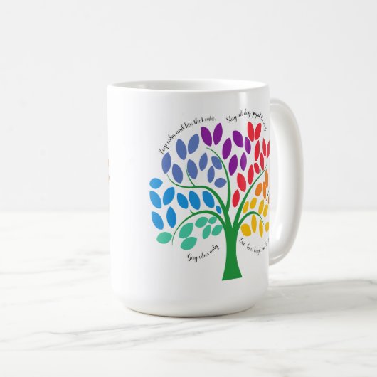 Rainbow Tree Coffee Mok (Voorkant rechts)
