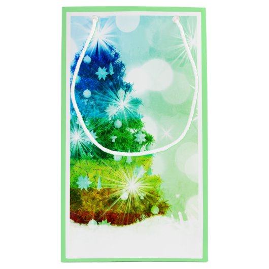 Rainbow Tree Gift Bag Klein Cadeauzakje (Achterkant)