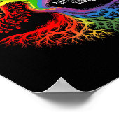 Rainbow Tree of Life LGBTQ Lesbische Gay Pride Vla Poster (Hoek)