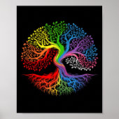 Rainbow Tree of Life LGBTQ Lesbische Gay Pride Vla Poster (Voorkant)