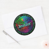 Rainbow Tree of Life Love Ronde Sticker (Envelop)