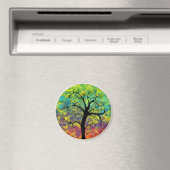Rainbow Tree of Life Maan Magnet (Insitu (Vaatwasser))