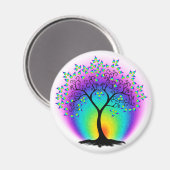 Rainbow Tree of Life Magnet (Voorkant / Achterkant)