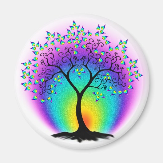 Rainbow Tree of Life Magnet (Voorkant)