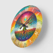 Rainbow Tree of Life Ronde Klok (Hoek)
