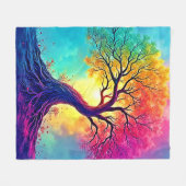 Rainbow Tree: Roots of Infinite Hope Art Fleece Deken (Voorkant (Horizontaal))