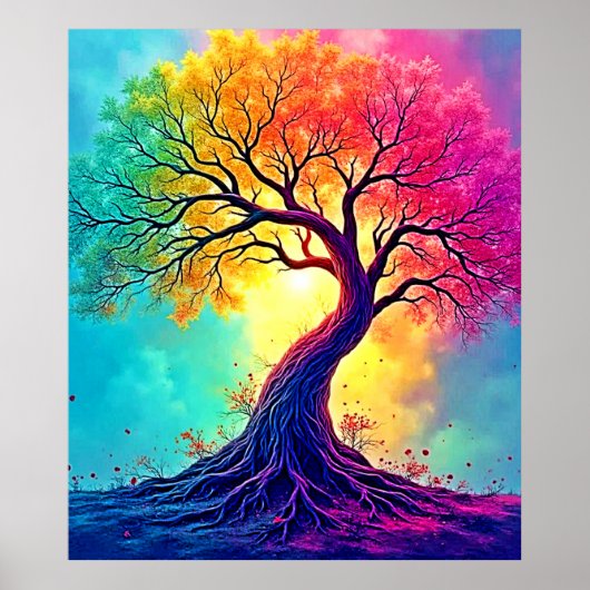  Rainbow Tree: Roots of Infinite Hope Art Poster (Voorkant)