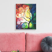 Rainbow Tree schilderij op Canvas print van JPDeny (Insitu (Woonkamer))