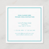 Rainbow Tree Yoga Instructor Vierkante Visitekaartje (Achterkant)