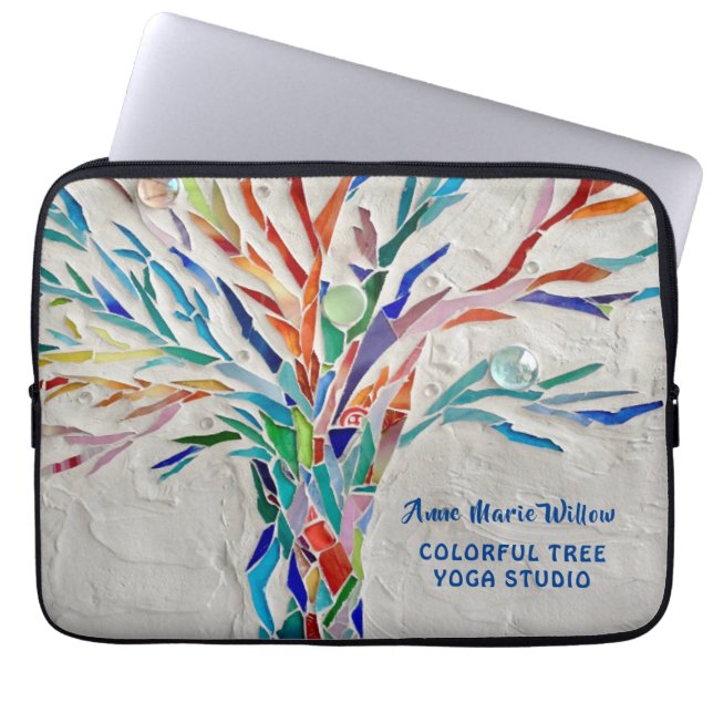 Rainbow Tree Yoga Studio-laptophoes Laptop Sleeve (Voorkant)