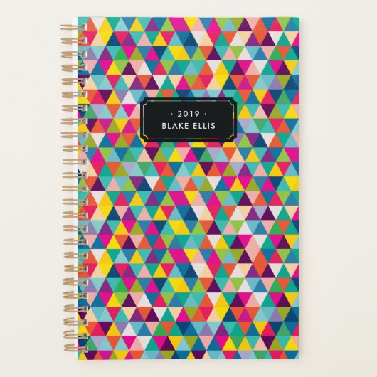 Rainbow Triangle Custom Jaar en Naam Planner (Voorkant)