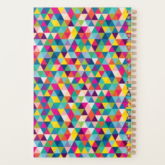 Rainbow Triangle Custom Jaar en Naam Planner (Achterkant)