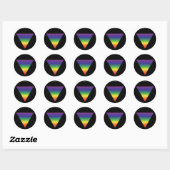 Rainbow Triangle Stickers - Zwarte achtergrond (Vel)
