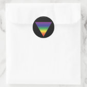 Rainbow Triangle Stickers - Zwarte achtergrond (Tas)