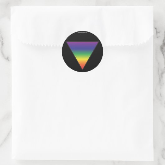 Rainbow Triangle Stickers - Zwarte achtergrond (Tas)