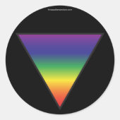 Rainbow Triangle Stickers - Zwarte achtergrond (Voorkant)