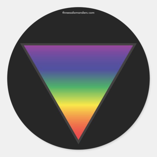 Rainbow Triangle Stickers - Zwarte achtergrond (Voorkant)