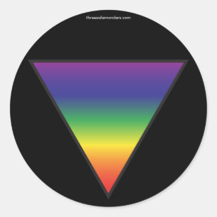 Rainbow Triangle Stickers - Zwarte achtergrond
