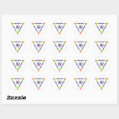 Rainbow Triangle Vrouw / Vrouw Ronde Sticker (Vel)
