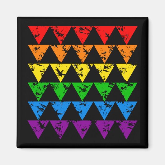 Rainbow Triangles magnet (Voorkant)